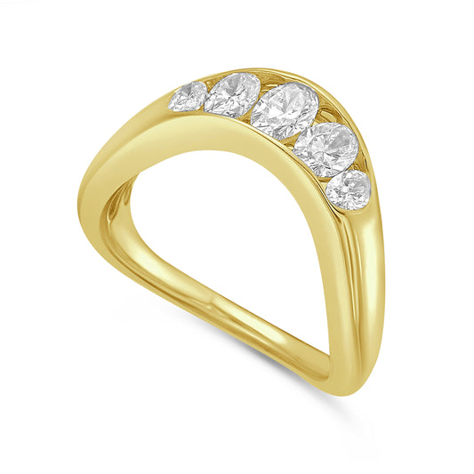 14k 7mm ring with diamonds