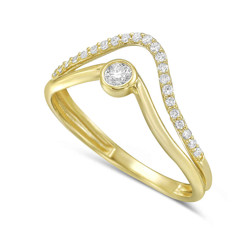 14KY diamond ring 0.20ct tw 5.5