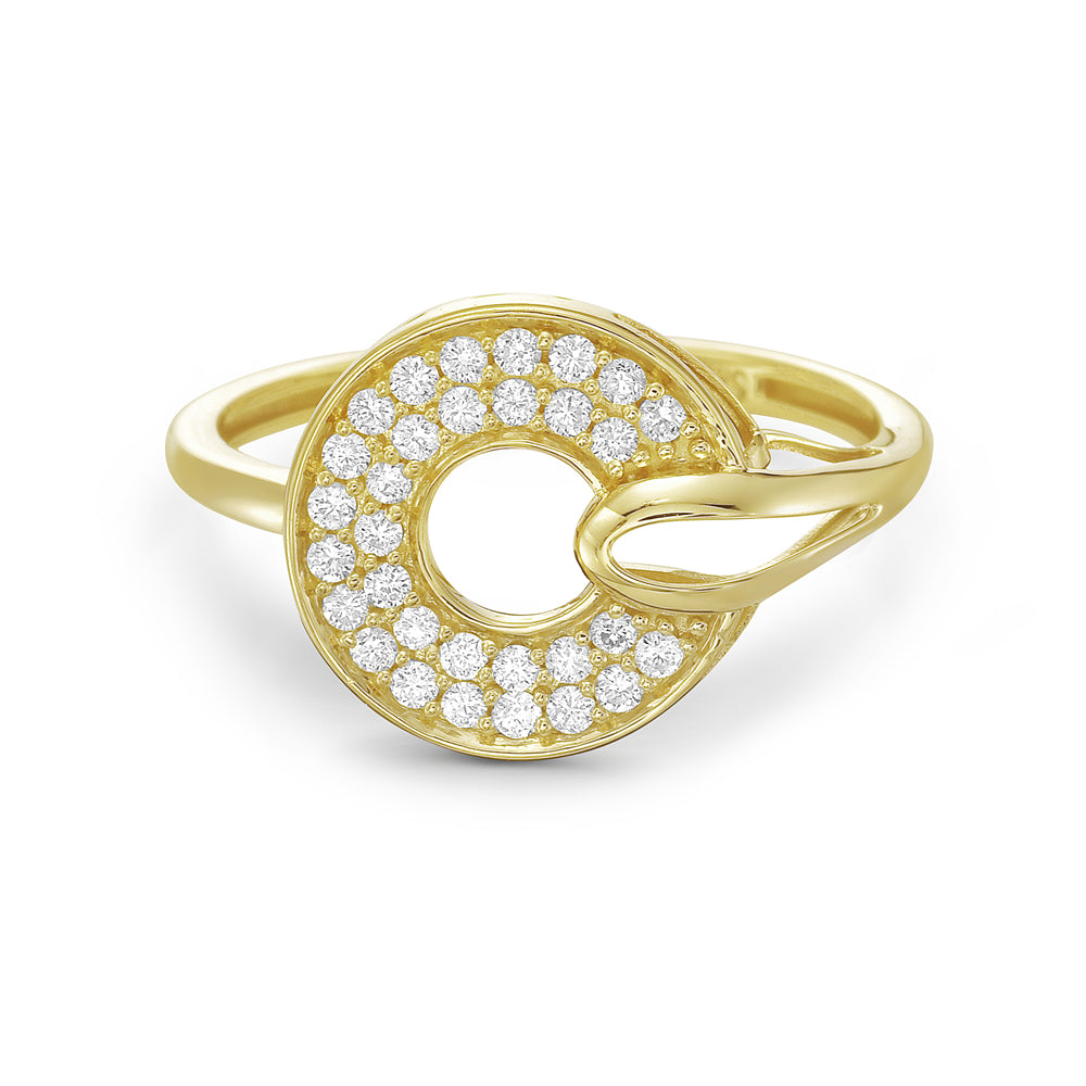 14KY ring with diamonds 0.25ct tw 5.5
