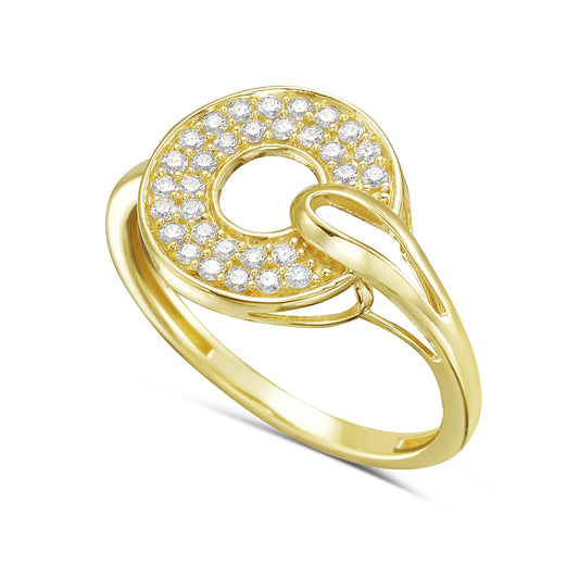14KY ring with diamonds 0.25ct tw 5.5
