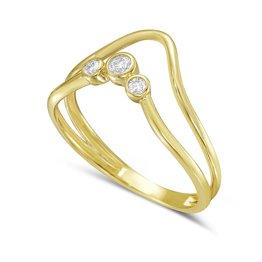 14KY ring with diamonds 0.10ct tw 5.5