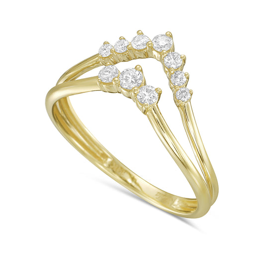14KYdiamond ring 0.25ct tw 5.5
