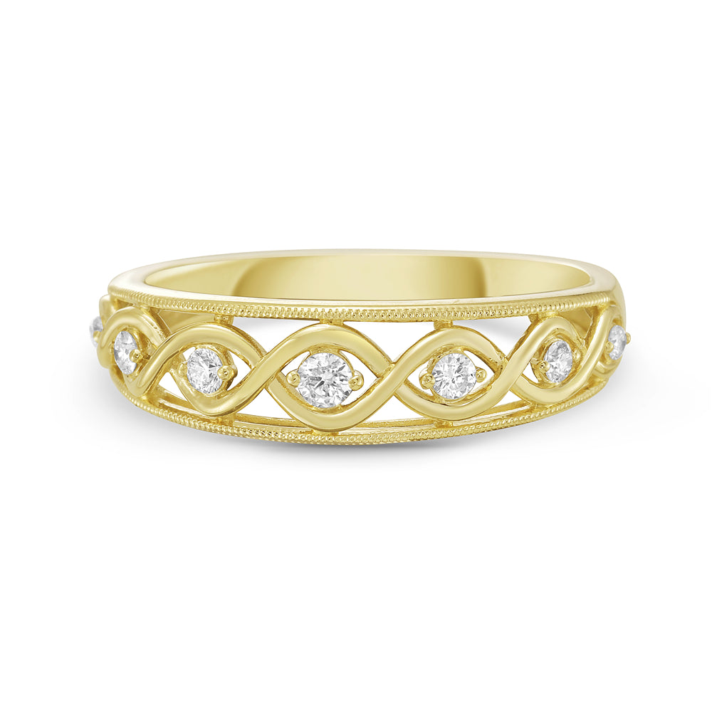 14KY diamond ring 0.13ct wt.