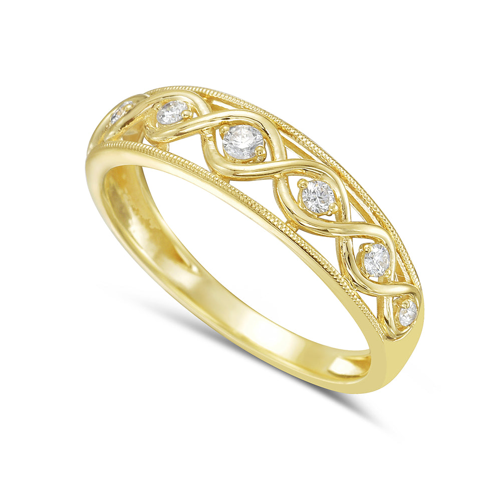 14KY diamond ring 0.13ct wt.