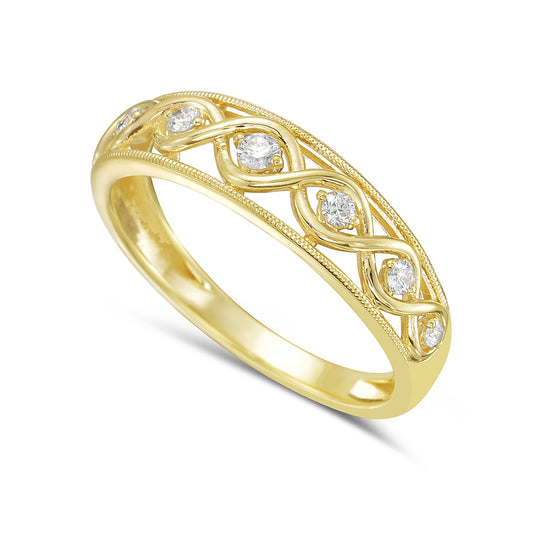 14KY diamond ring 0.13ct wt.
