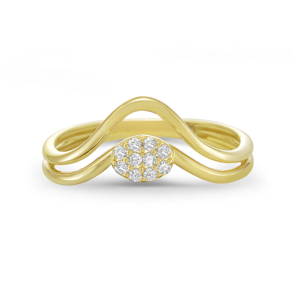 14KY diamond ring 0.08ct tw 5.5
