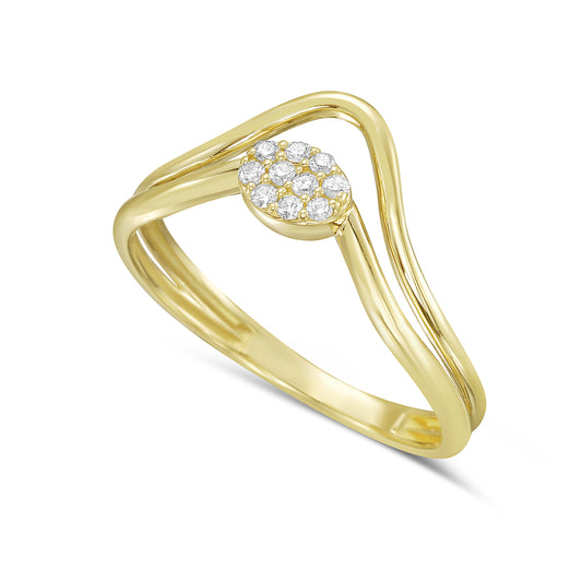 14KY diamond ring 0.08ct tw 5.5