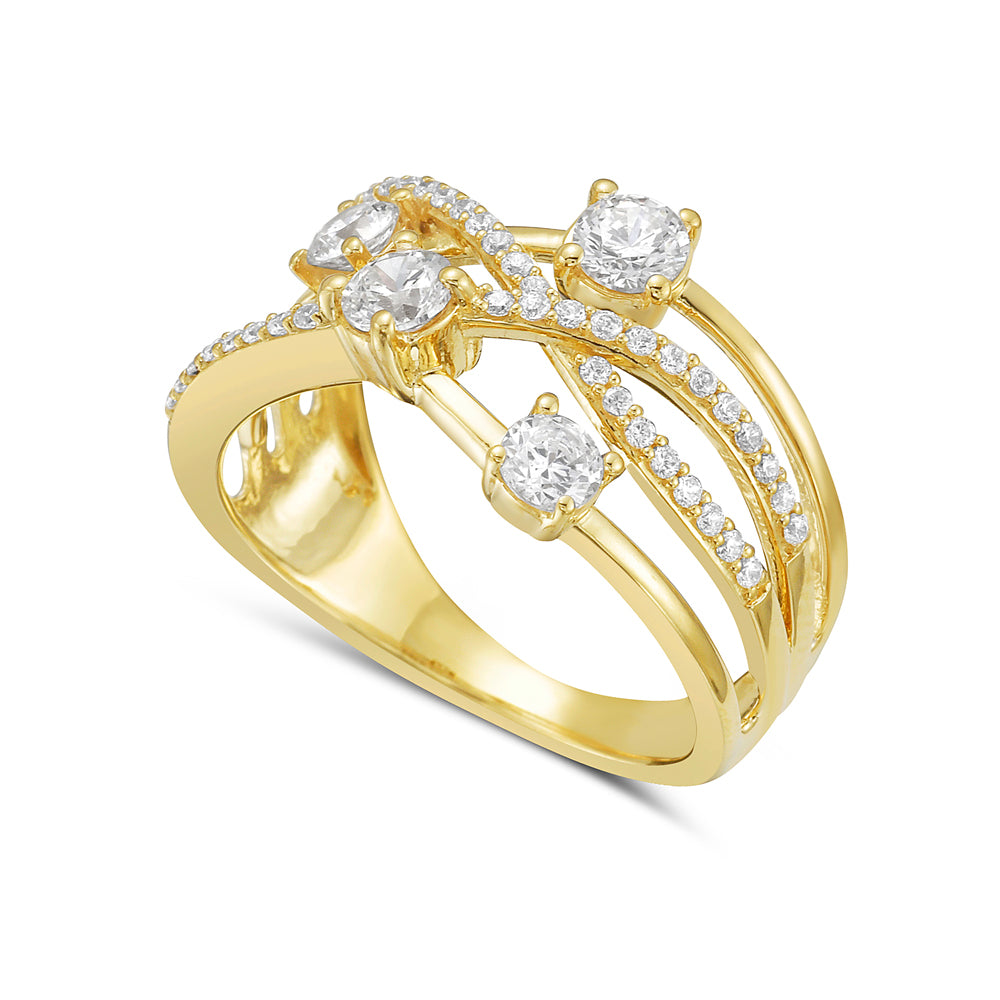 14K RING 45 DIAMONDS 1CT 5.5