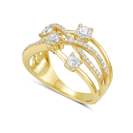 14K RING 45 DIAMONDS 1CT 5.5