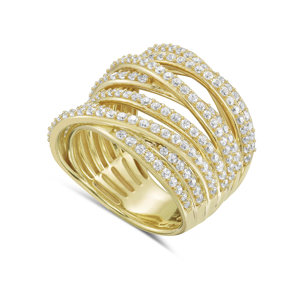 14K RING 184 DIAMONDS 1.75CT 5.5