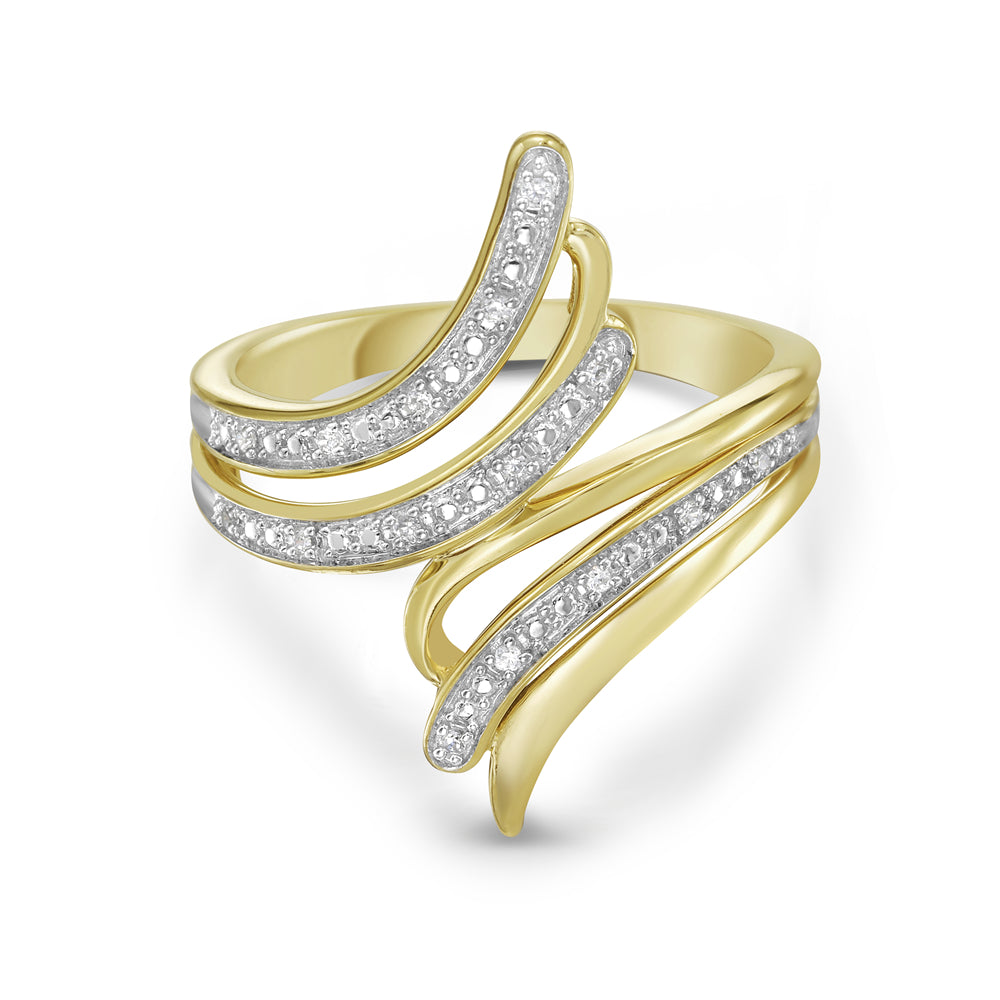 Swirl Diamond & Gold Ring