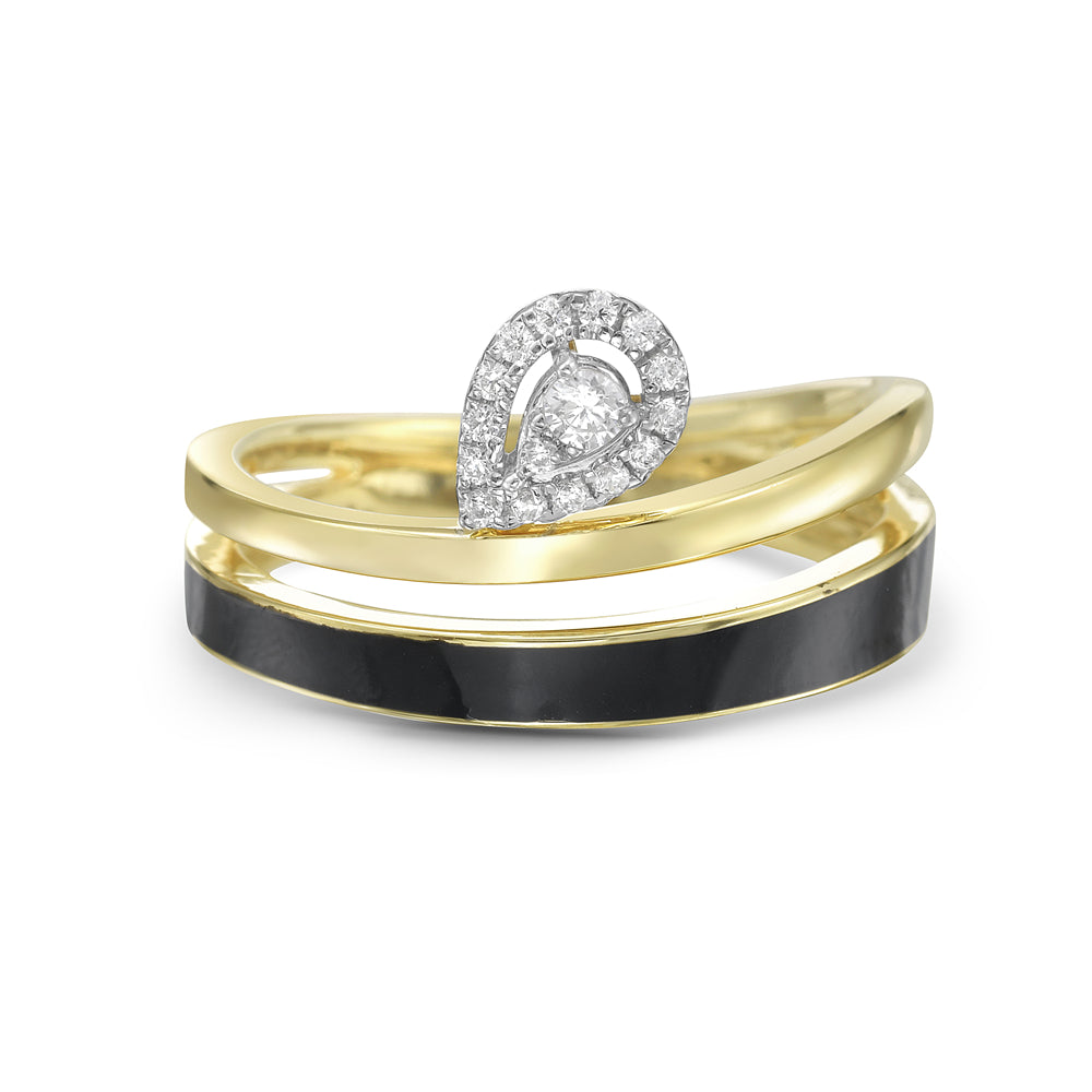 14k rings with 16 diamonds 0.12ct tw 5.5