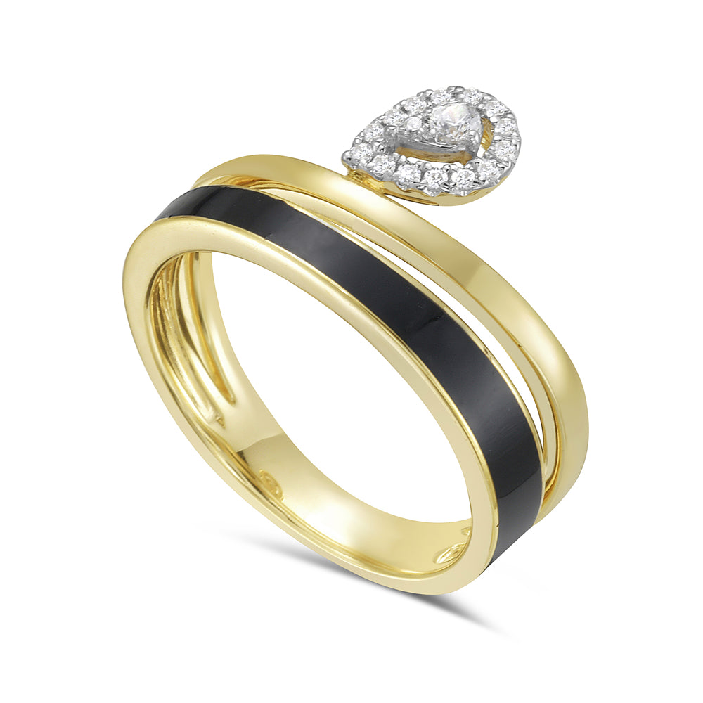 14k rings with 16 diamonds 0.12ct tw 5.5