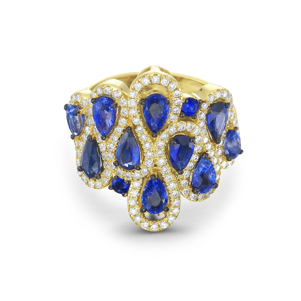 The Regal & Royal Sapphire and Diamond Ring in 14 Gold