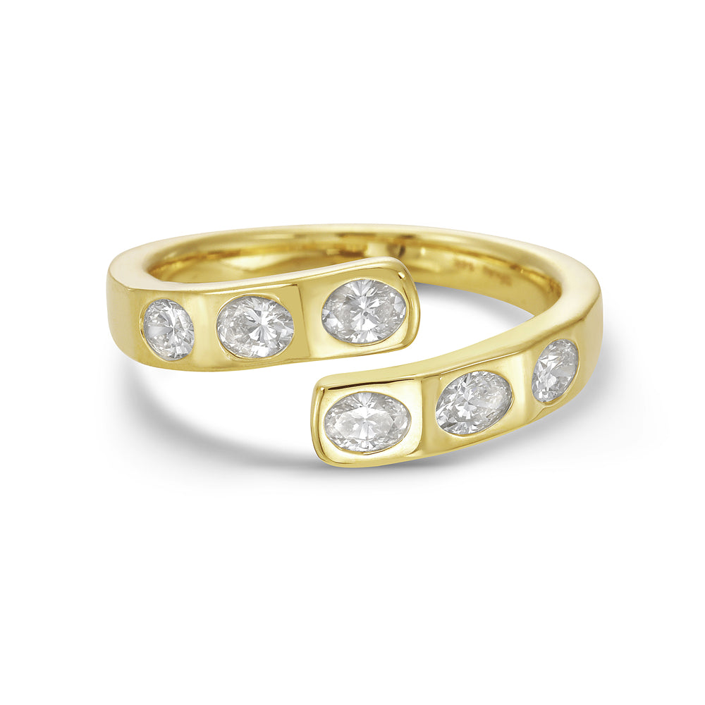 Wrap-Around Diamond Ring in 14K Gold