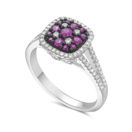 14KW 78 DIAMONDS 0.34C & 13 RUBIES 0.45CT