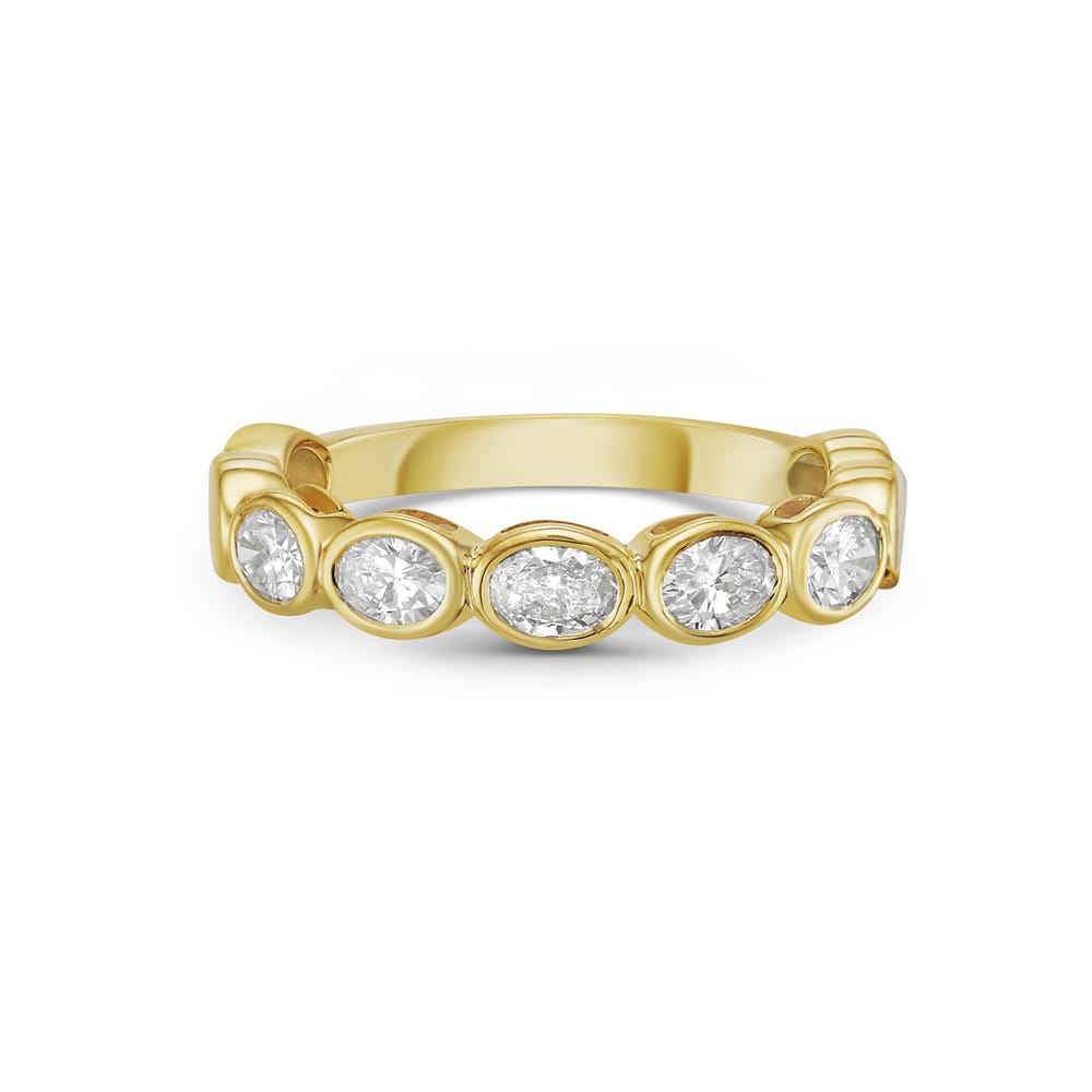 18k band with 5 diamonds 0.75ct