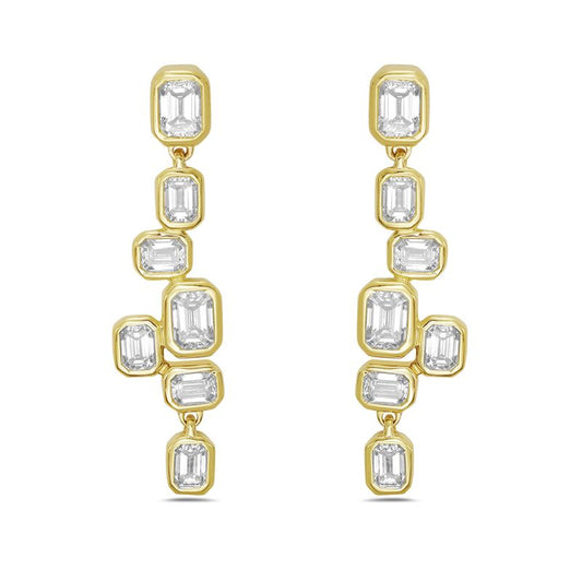 Sparkling Jenga Drop Earrings