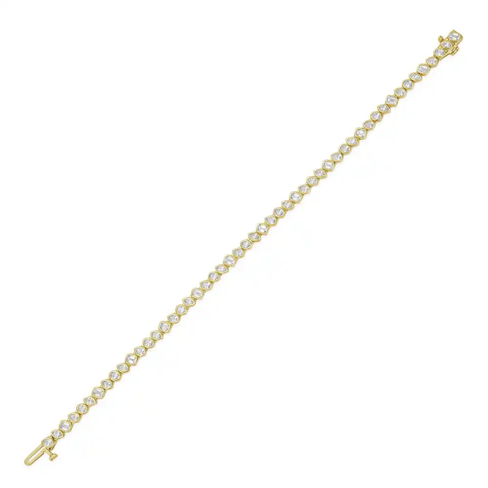 14k link bracelet with 51 diamonds 3.16ct 7 inches