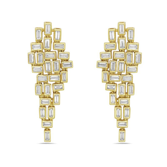 Dazzling Stepping Stone Drop Earrings