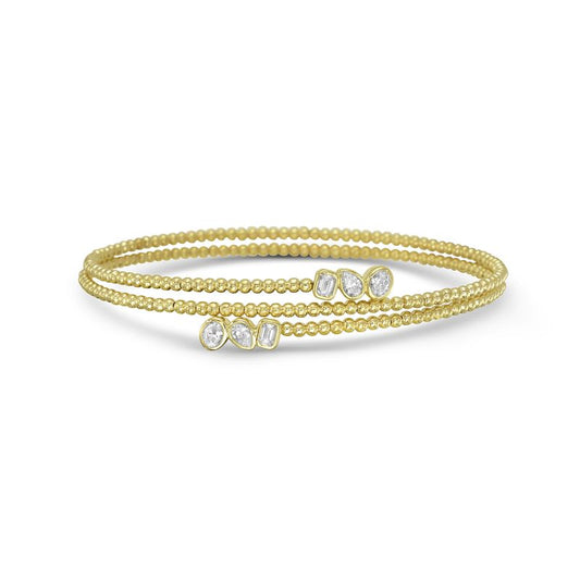 The 3-Headed Coiled Snake Bangle Bracelet