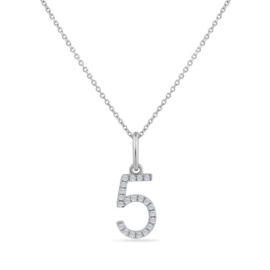 NUMBER 5 on 18 inches chain