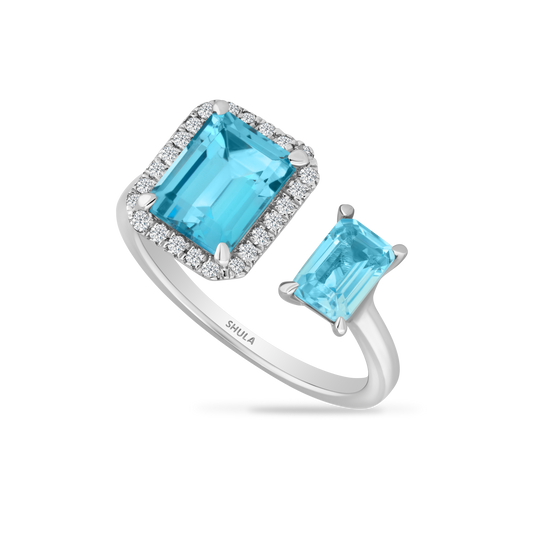 14K RING WITH 24 DIAMONDS 0.12CT AND 2BT 2.94CT