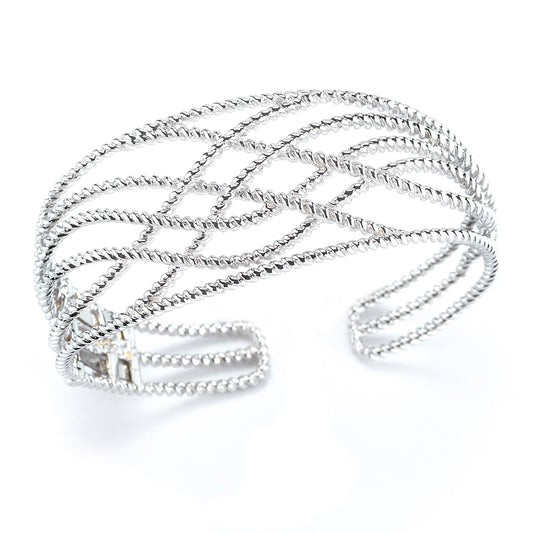 STERLING SILVER CABLE BANGLE