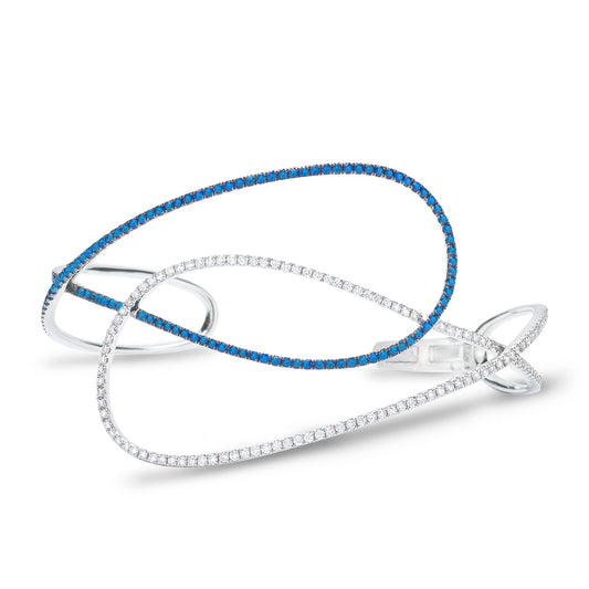 DIAMOND AND SAPPHIRE CUFF