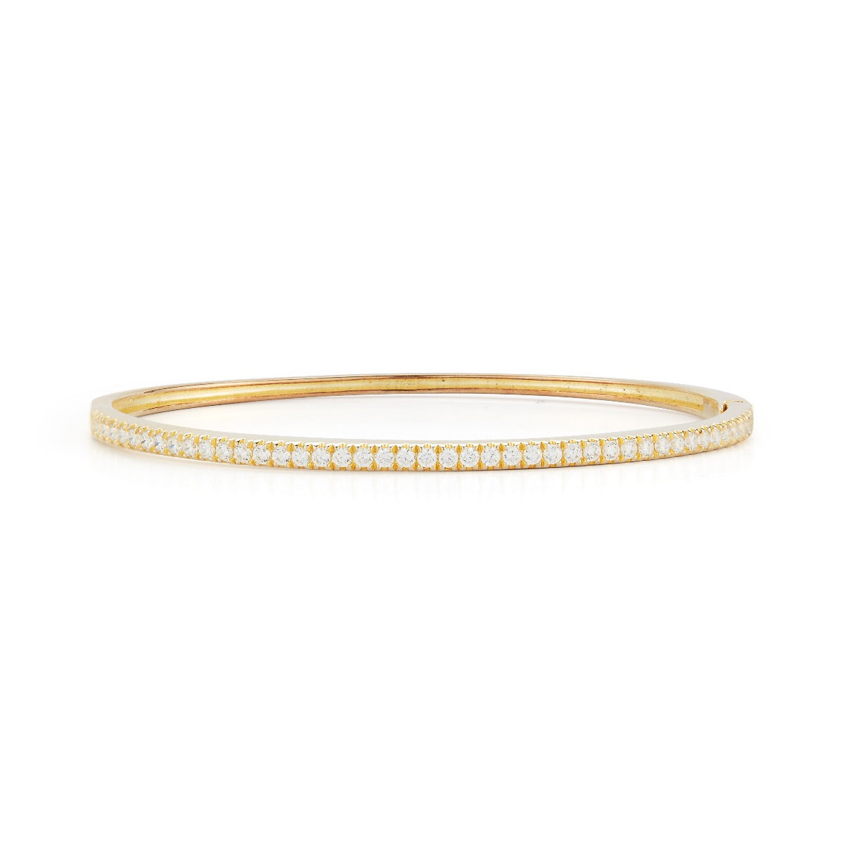 14K CLASSIC BANGLE PERFECT STACKING WITH DIAMONDS 1.07CT
