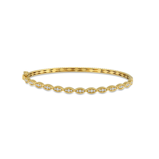 14K BANGLE WITH DIAMONDS 0.33CT