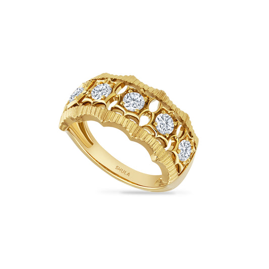 14K RING WITH 0.75CT DIAMONDS