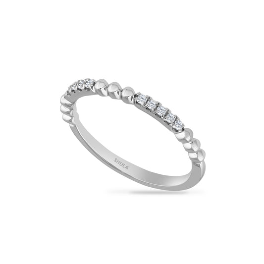 14K DIAMOND RING WITH 10 DIAMONDS 0.10CT