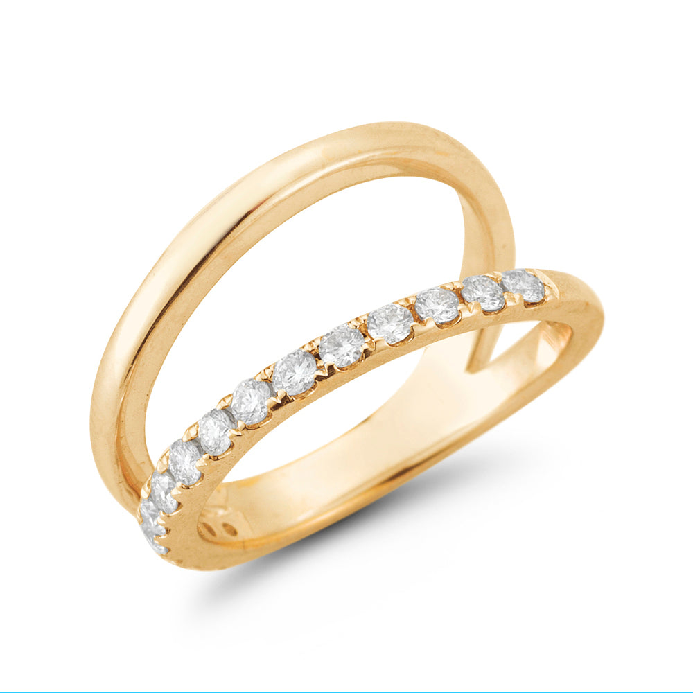 14K Open design Diamond ring