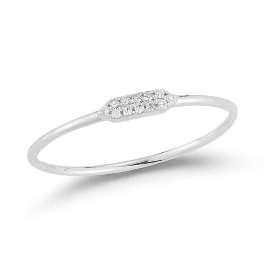 14K DAINTY RING WITH 12 DIAMONDS 0.03CT