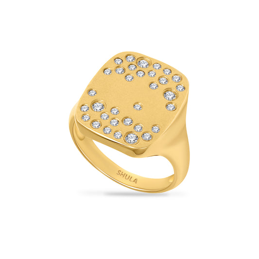 14K RING WITH 33 DIAMONDS 0.52CT